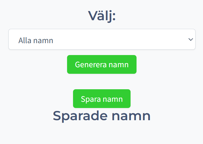 en exempelbild på en namngenerator